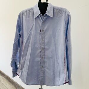 Robert Graham 'The Freshly Laundered Shirt', Blue, Button-down, LS, Size Large